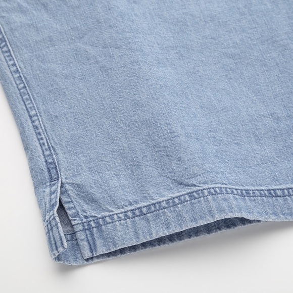 NWT Uniqlo Denim Boat Neck Long Sleeve Blouse - Picture 5 of 10